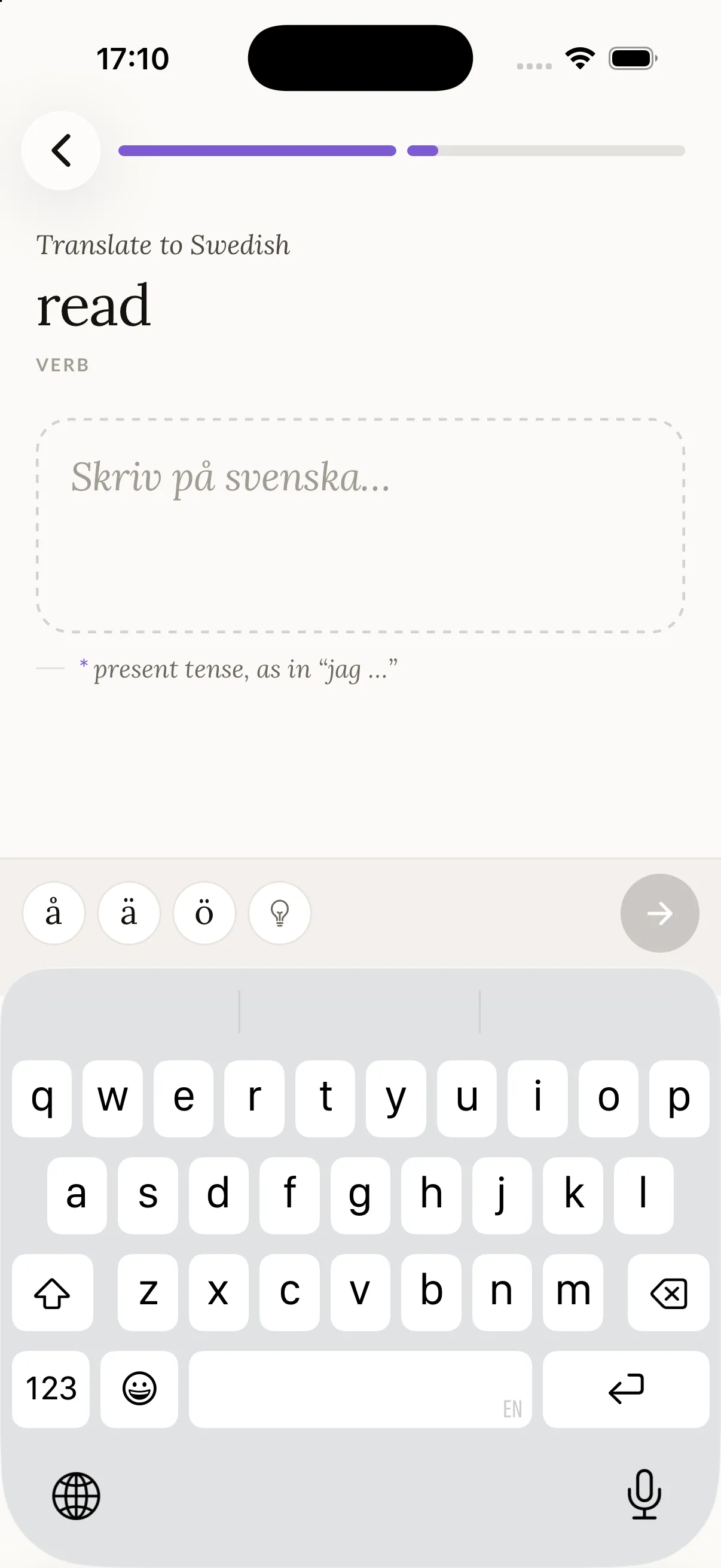 Translate to Swedish: read